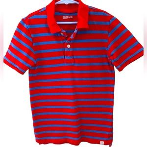 Gap boys polo shirt. Size Large (10). Beautiful red/blue striped.